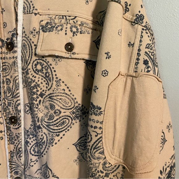 Free People West Coast Ruby Bandana Jacket in Parchment Sz M NEW - Picture 3 of 7